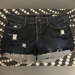 Lucky Brand Lolita Boot Dark Blue Denim Shorts